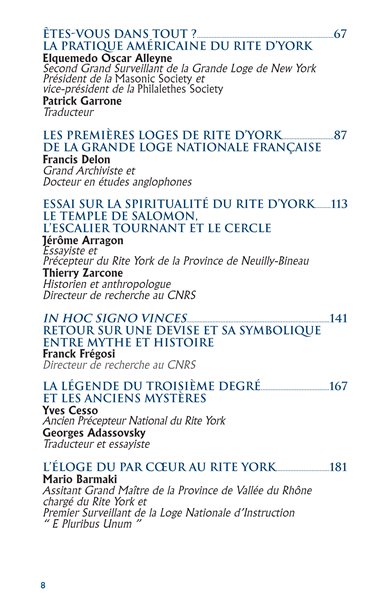 Cahiers Villard de Honnecourt n° 124 - Le Rite York, l’esprit d’un Rite ...