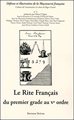 Le Rite Français du premier grade au Ve ordre