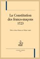 Constitution des francs-maçons 1723 (La)