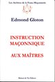 Instruction maçonnique aux Maîtres