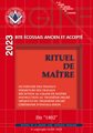 Rituel REAA 1802 Maître + Installation Édition 2023