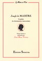 Joseph de MAISTRE - Prophète du christianisme transcendant