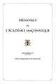 Mémoires de l'Académie maçonnique N°1
