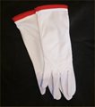 GANTS CBCS NYLON BLANC LISERE ROUGE AU POIGNET