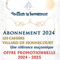 Abonnement 2 ans Cahiers Villard de Honnecourt 2024 & 2025 (étranger & Dom/Tom)